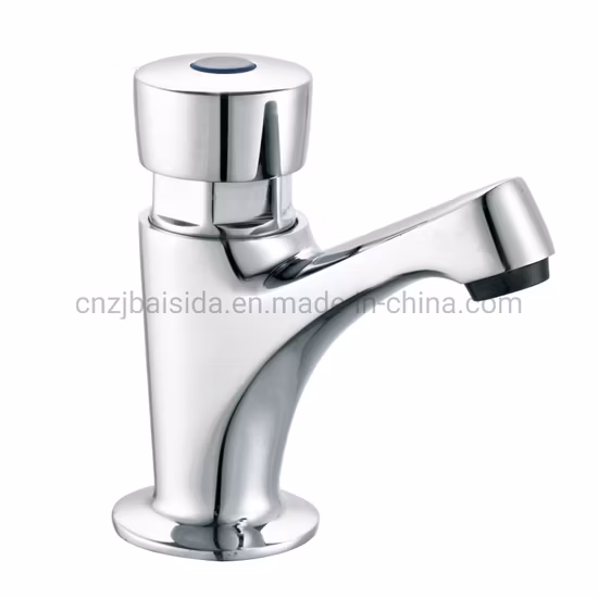 Chinese Manufacturer Time Delay Brass Auto Stop Water Non Concussive Basin Taps